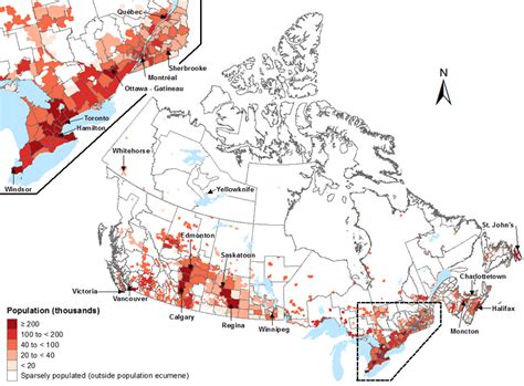 List of the largest population centres in Canada .